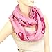 Falari Women's Pink Ribbon Breast Cancer Symbol Infinity Scarf IF0035-P