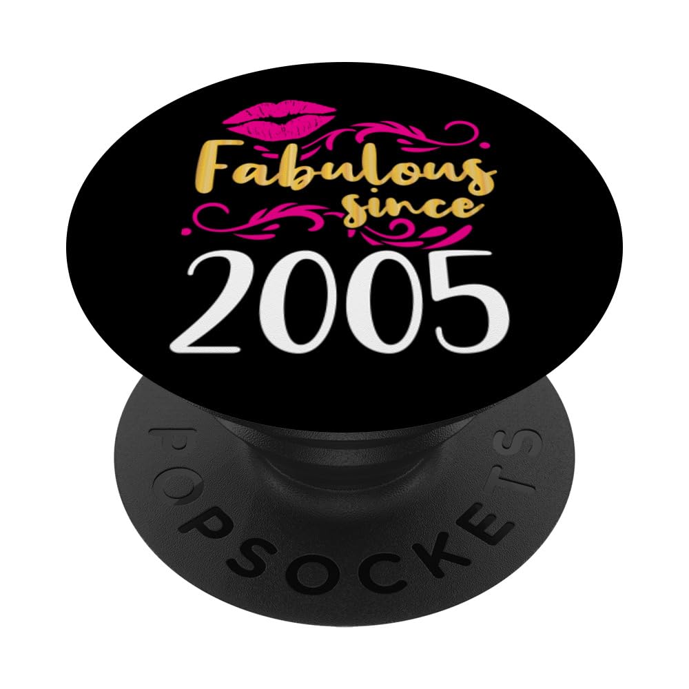 21st birthday sweet lips gift girl | Fabulous since 2005 PopSockets Adhesive PopGrip