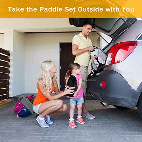 Qrooper Beach Paddle Ball Set,Toss and Catch Game Set,2 in 1 Multifunctional Paddle Toys,Can Meet The Needs of The Whole Family,Great for Indoors or Outdoors Playing,Both Kids & Adults Will Enjoy it