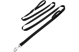 Hoanan 8ft Double Handle Traffic Dog Leash, Heavy Duty Tactical Dog Leash with 2 Traffic Control Handle for Medium Large Bree