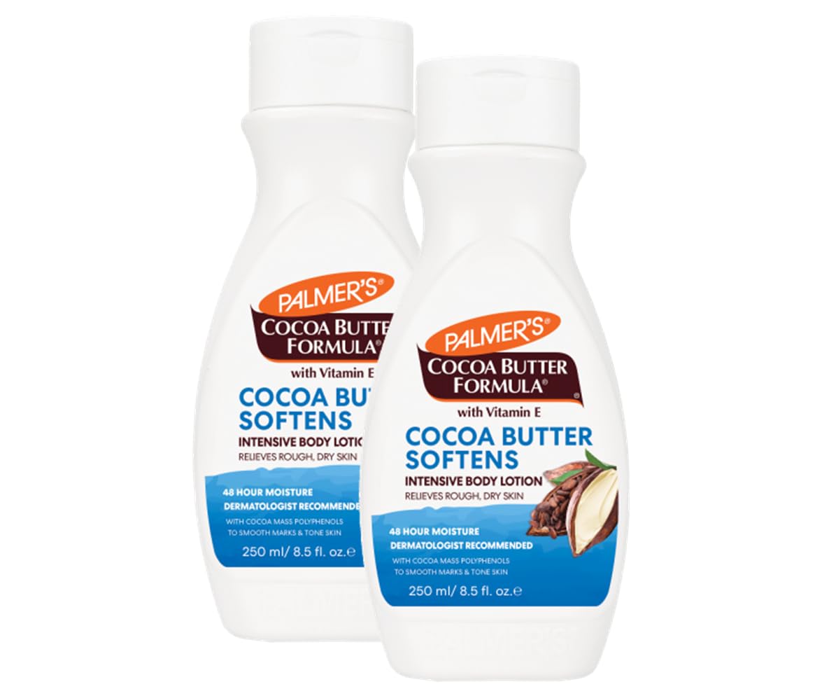 Palmer's Cocoa Butter Formula With Vitamin E Softens, Smoothes & Relieves Dry Skin 48 Hour Moisture, Smoothes Marks, Tone Skin 250ml (2 Pack)
