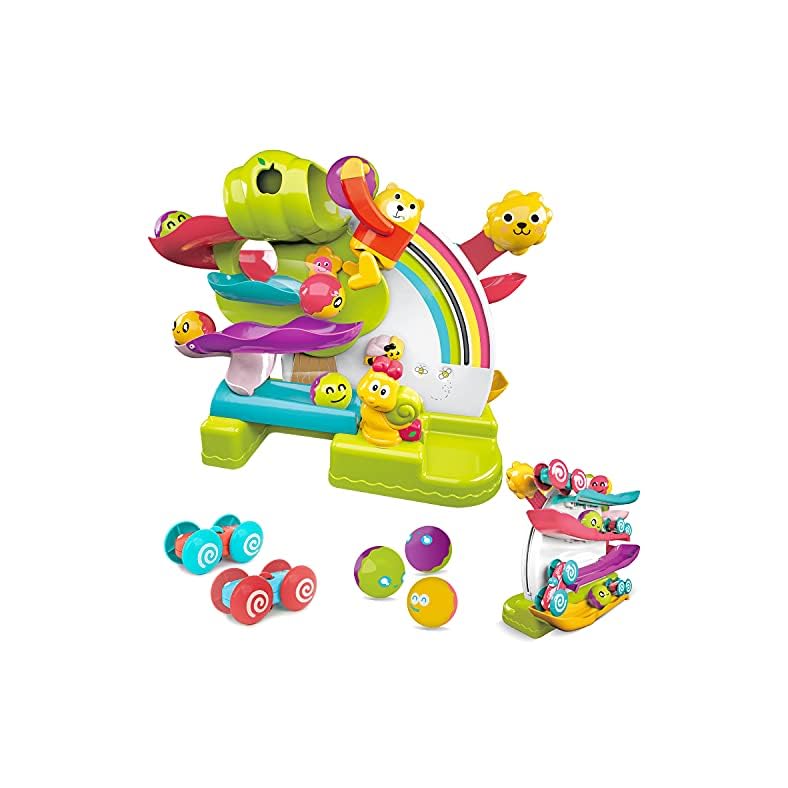 CoolToys Toddlers Ball Drop Toy – 2 in 1 Developmental Car Ramp Race Track & Ball Popper Tracker Toy – Educational…