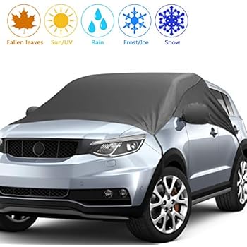 2019 Upgrade Version Car Windshield Snow Cover, Snow Ice Frost UV Cover for Car Front and Side Windshield & Rearview Mirror, Waterproof Car Snow Cover, Extra Large Size Fits Most Cars and SUV