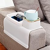 Couch Cup Holder, Silicone Anti-Spill and Anti-Slip Cup Holder for Couch, Portable Sofa Armrest Tray Couch Drink Holder, Gift for Mom, Dad, Grandma, Grandpa (Beige) (Beige)