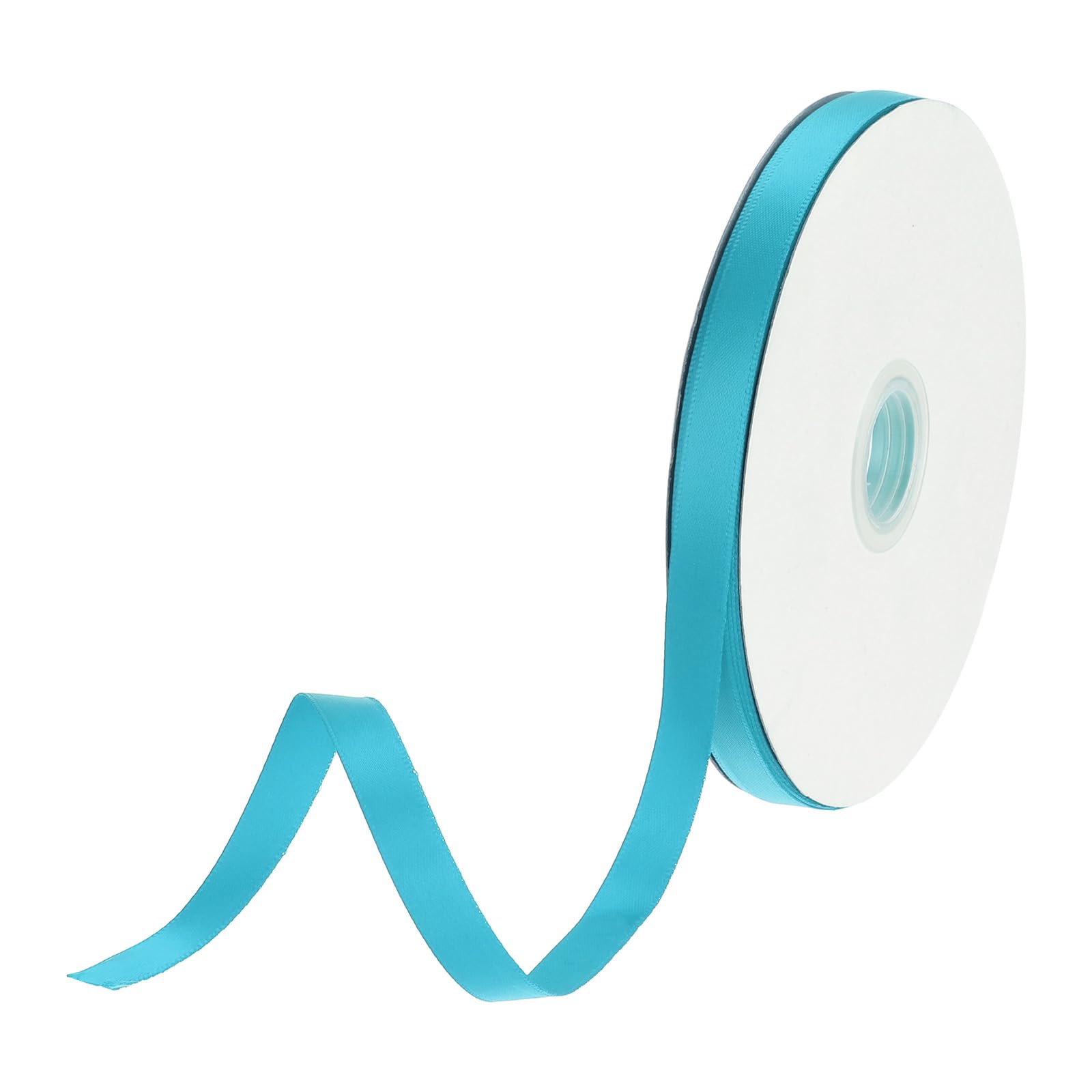 DMiotech 10mm Satin Ribbon 46m/150ft Thin Double Face Fabric Grosgrain Ribbon for Gift Wrapping Floral Hair Flower Bouquet, Sky Blue