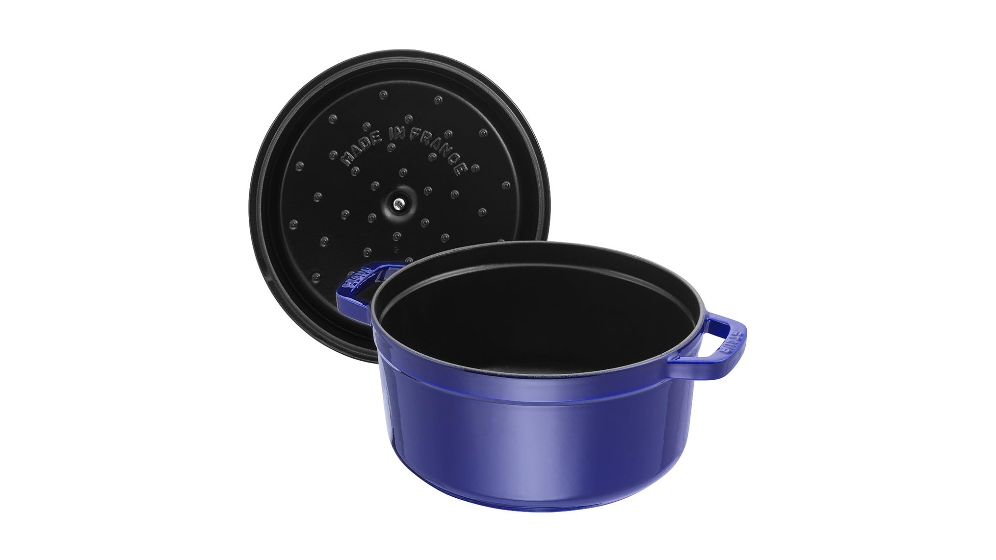 STAUB Cocotte, Gusseisen Bräter, Alle Herdarten inkl Induktion, Rund, 22 cm, 2,6 L, Dunkel-Blau 4