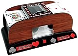If you've never mastered the art of shuffling a deck of cards, thisbattery operated card shuffler can mix one or two decks completelywith the push of a button.