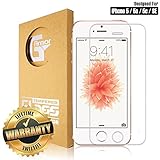 iPhone SE Screen Protector by G-Armor - Ultra Clear Scratch Resistant Tempered Glass Protective Cover Screen Saver with Lifetime Warranty