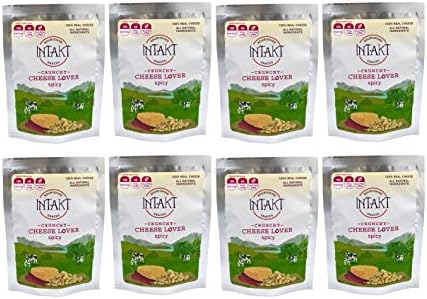 Intakt Snacks Crunchy Cheese Bites – Pack of 8 (Spicy)