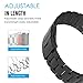 MoKo Garmin Fenix 3/Fenix 5X Watch Band, Universal Stainless Steel Watch Band Strap Bracelet for Fenix 3/Fenix 3 HR/Fenix 5X/5X Plus/Descent mk1 Smart Watch, Watch Not Included, BLACK