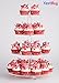 YestBuy 4 Tier Round Acrylic Cupcake Stand with Base, Premium Cupcake Holder, Acrylic Cupcake Tower Display Cady Bar Party Décor – Display for Pastry (4.7