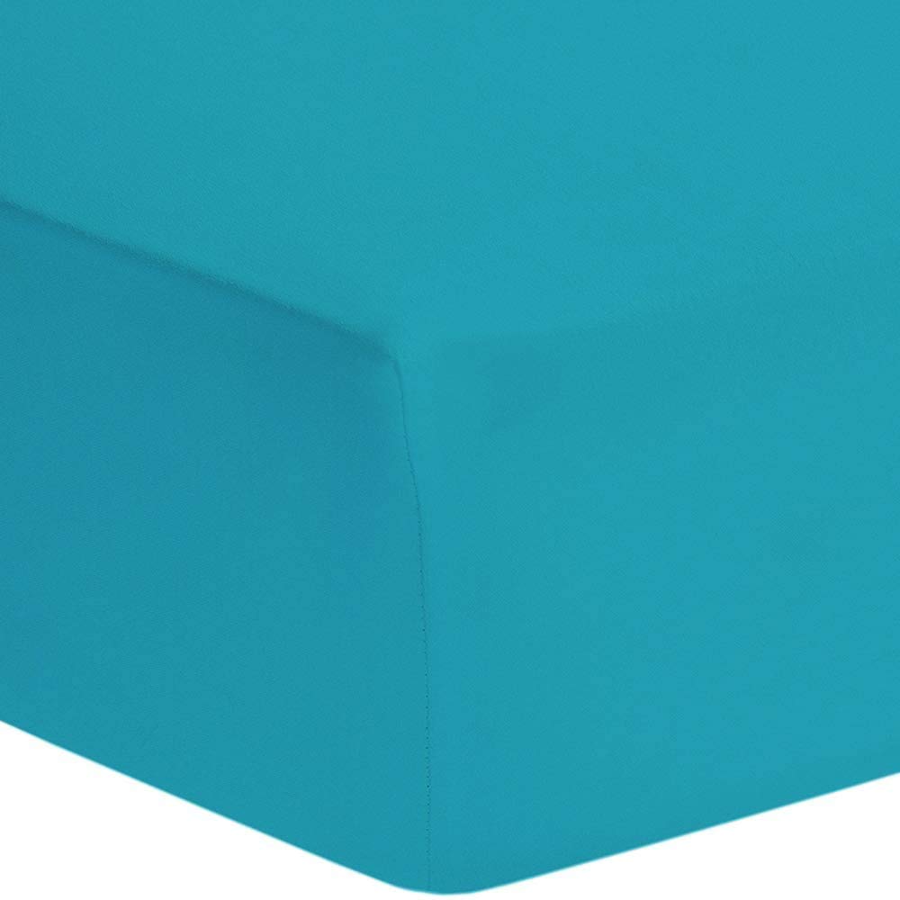 Comfy Nights Plain Dyed PolyCotton Fitted Sheet Or Pillow Pair, Double - Teal — image 1