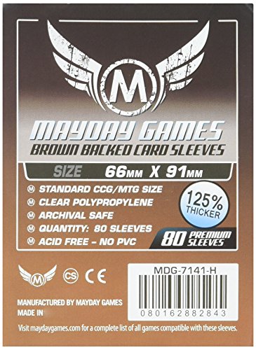 Card Game Sleeves Brown Backed