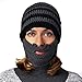 TGD Hat Unisex Beanie Warmer Wind Guard Cap (Black)