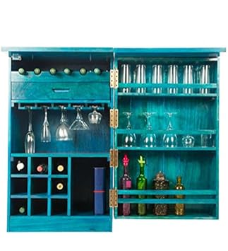 Ringabell Altavista Solid Wood Bar Cabinet (Turquoise)
