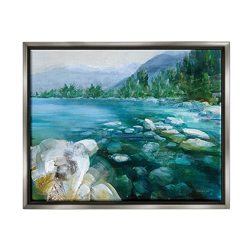 Stupell Industries 'Rocky River Landscape'| Floating Frame Canvas Art