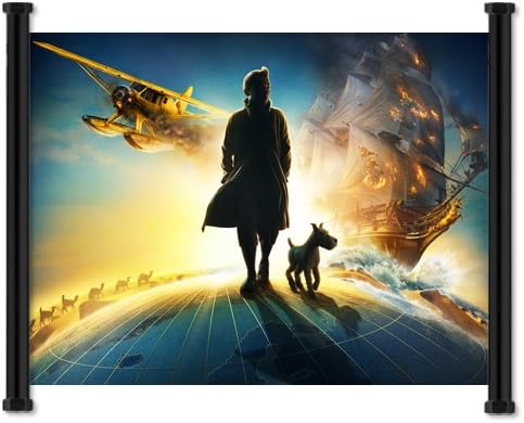 The Adventures of Tintin: The Secret of the Unicorn Movie Fabric Wall Scroll Poster (21"x16") Inches