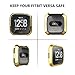 Fitbit Versa Protector Case Cover, Full Frame Screen Protector Soft Slim TPU Shell Case Flexible Anti-Scratch Bumper Cover for Fitbit Versa Fitness Smart Watch, Women & Men