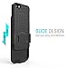 iPhone 5 5S SE Belt Clip Case: Stalion Secure Holster Shell & Kickstand Combo (Jet Black) 180° Degree Rotating Locking Swivel + Shockproof Protection