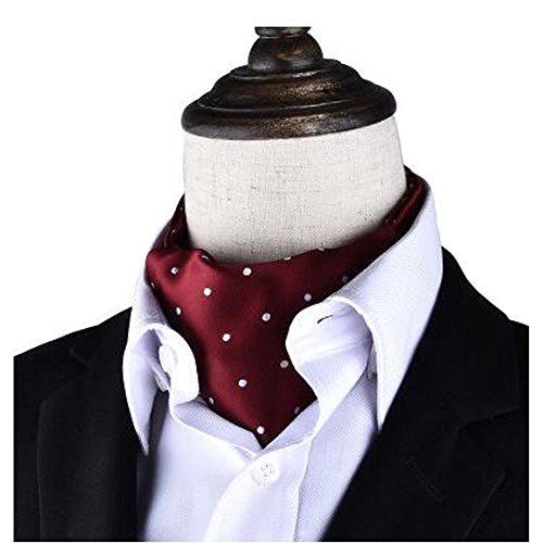 Men's Fashionable Cravat Self Tie Neck Scarf Ascots Patterned Tie, No.7