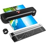 MATCC Thermal Laminator, 3 in 1 A4 Laminating Machine with 2 Roller System Fast Warm-up 9'' Laminator Machine, Paper Trimmer/Corner Rounder Suit for Home Art Office etc