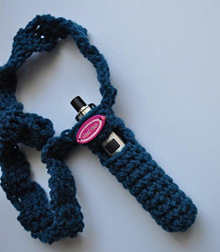 Handmade Crochet eCig Vape Holder Cord Sleeve Carry Case - Teal
