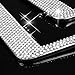 Ohuhu Diamond License Plate Frame, 2 Pack Bling Rhinestone Car License Plate Frames Holders with 7 Shiny Crystal Rows, Metal Chrome Auto License Plate Cover with Mounting Screws
