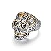 LAOYOU Sugar Skull Rings for Men Women, Stainless Steel Day of The Dead Gothic Cross Mens Jewelry, Womens Biker Cool Ring