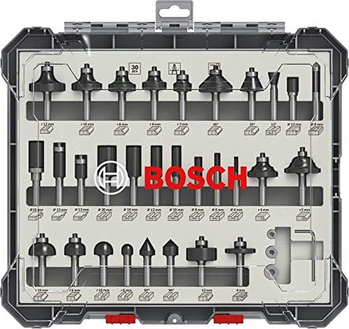 Bosch Professional 30 pcs. Mixed Router Bit Set (for Wood diameter 8 mm Shank, Accessory Router), Colour - Image 4