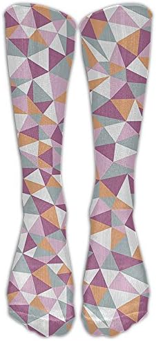 Long Mosaic Endless Pattern Socks Women's Winter Vintage Cotton Wool Knit Long Crew Socks