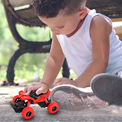 Af-tigonhw Pull Back Cars Alloy Diecast Monster Truck Race Car Buggy Functions Toy Vehicles with High Speed Gift for Kids and Toddlers 1:36 Scale