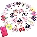 Elesa Miracle Baby Girl Hair Clips Toddlers Infants Kids Hair Grosgrain Ribbon Bow Snap Clips Barrettes (Different Color Clips 24pcs)