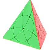 Willking Petal Pyraminx Speed Cube Pyramid 3X3 Stickerless Puzzle Cube Triangle Puzzle Magic Cube