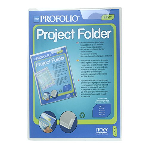 Itoya Profolio Project Folder, Tab System to Secure Documents, 8.5 X 11 inches, Clear (PF-811CR)