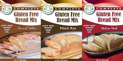 You and Me [Gluten Free] Bread Mixes(3 Packs in French White, Italian Herb, and Mock Rye Flavors) Just Add Water and Oil