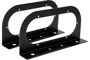 Agrieyes Trailer Light Bracket for 6 Inch Oval LED Trailer Lights, 3 mm Black Powder Coated Steel, Boat Trailer Light Mount, Flush Mount