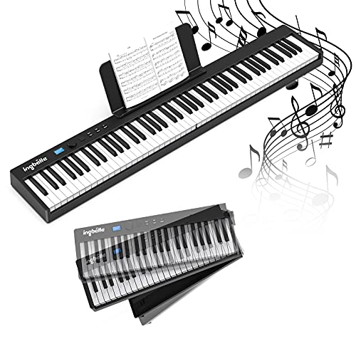 Ingbelle 88Key Digital Piano Keyboard with Bluetooth, Foldable