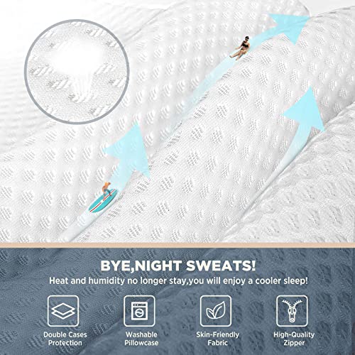 Osteo Adjustable Memory Foam Pillow with 6 Available Height, No Smell