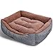 Smiling Paws Pets Washable Dog and Cat Bed/Lounge with Extra Soft Organic Cotton Sides, Premium Plush Puppy & Kitty Bed/Sofa for Small & Medium Doggies & Animals (25