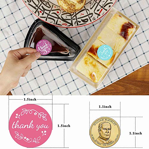 Thank You Stickers Roll， 10 Designs 1.5\