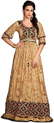 Kolkozy Fashion Women's Half Sleeve Designer Maxi Abaya Dress