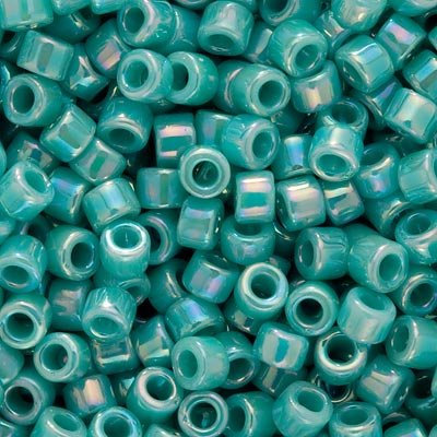 Miyuki Delica Seed Beads 10/0 Opaque Turquoise AB DBM0166 8 Grams