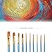 AOOK 10 Pieces Paint Brush Set Watercolor Brushes Professional Paint Brushes Artist for Watercolor Oil Acrylic Painting (1-Pack)