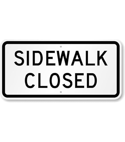 Amazon.com: NMC TM5140J SIDEWALK CLOSED CROSS HERE Sign - 24