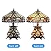Cloud Mountain Tiffany Style Table Lamp Victorian Jeweled Desk Lamp Floral Stained Glass Home Decor Lighting