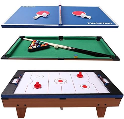 allgoodsdelight365 3 in 1 Air Hockey Ping Pong Billiard Multifunctional Table