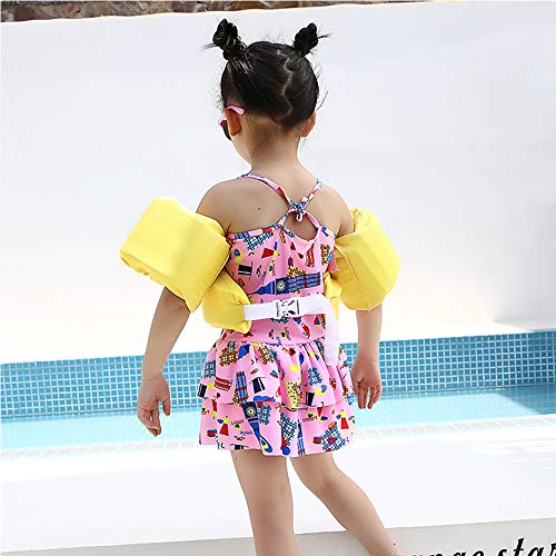 UMARDOO Kids Life Jacket for Swimming Pool Child Swim Sleeves Vest for Kids from 30 lbs to 50lbs. (Pink) - Thumbnail 6