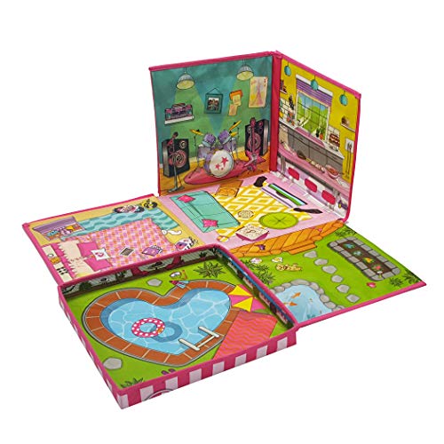 ZipBin Barbie 40 Doll Dream House Toy Box and Playmat, Styles May Vary