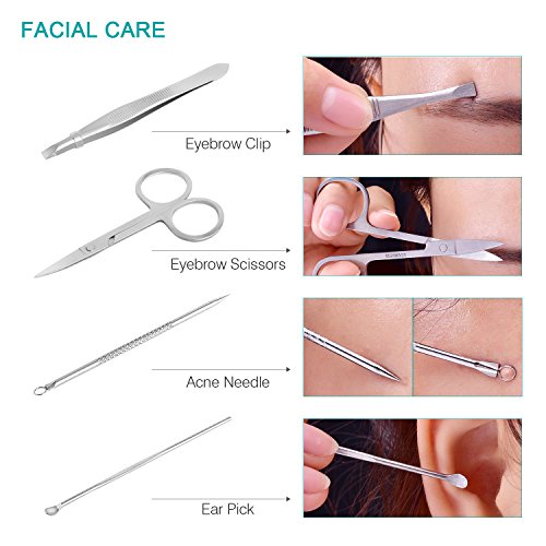 TANTAI Nail Clippers Set-Stainless Steel Personal Nail Kits,Professional Tools for Nail,Manicure Pedicure Set Fingernail Clippers with Portable Travel Case (12Pcs) - Thumbnail 3