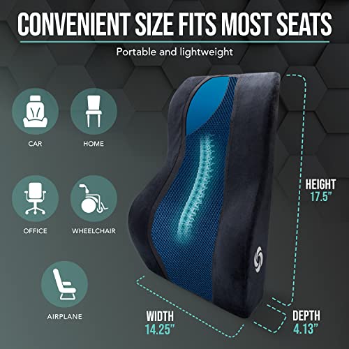 Samsonite, [Cooling Gel MidLow Back Support Pillow for Office Chair or